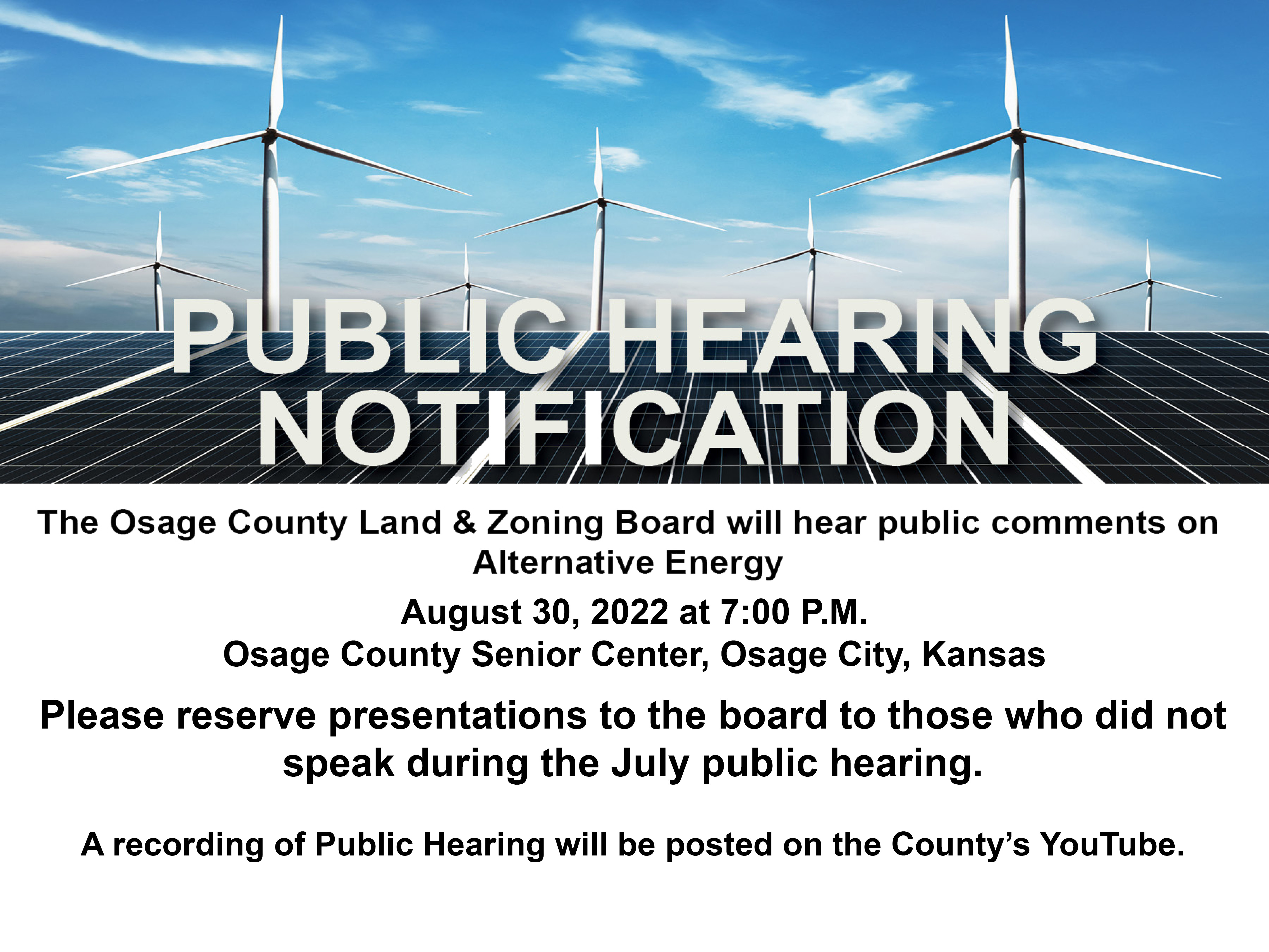 Public Hearing August 2022
